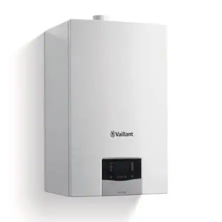 A newly installed Vaillant ecoTEC Plus system boiler in a UK home.